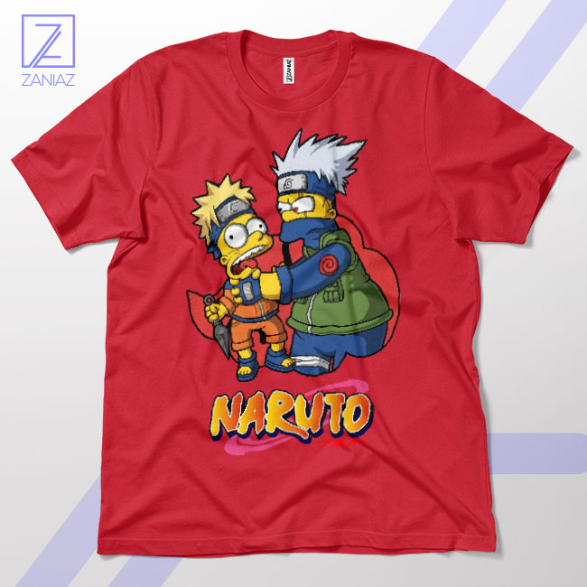 Ninja Family Fun Bart and Homer Red T-Shirt