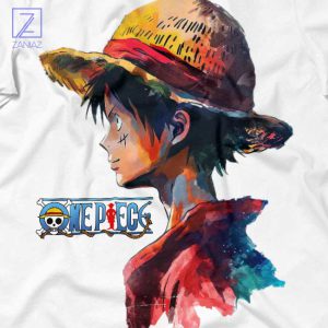One Piece Saga Luffy with Straw Hat T-Shirt 2