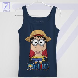 Pirate King Minion Monkey D Luffy Navy Tank Top