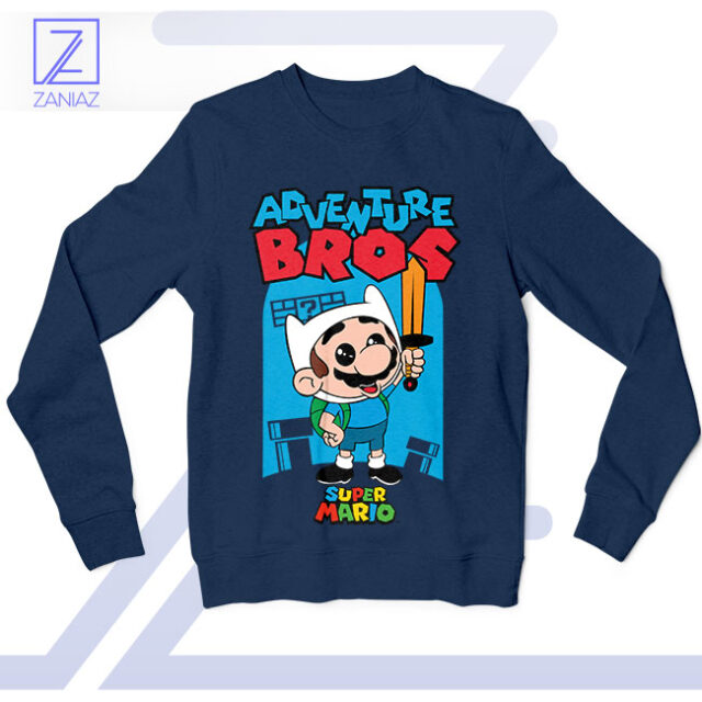 Pixel Perfect Mario Adventure Time Sweatshirt