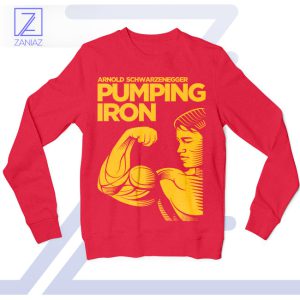 Pumping Iron Classic Arnold Schwarzenegger Red Sweatshirt