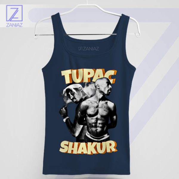 Rap God Fashion Tupac Shakur Smoke Navy Tank Top