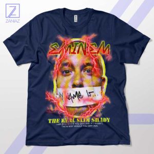 Real Slim Shady Vibes Eminem Graphic Navy T-Shirt