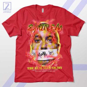Real Slim Shady Vibes Eminem Graphic Red T-Shirt