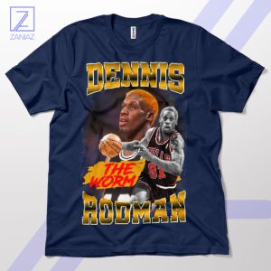 Rebound King Dennis Rodman The Worm Navy T-Shirt