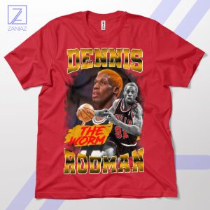 Rebound King Dennis Rodman The Worm Red T-Shirt