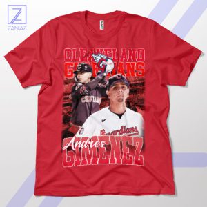 Root for Andrés Giménez with Cleveland Red T-Shirt