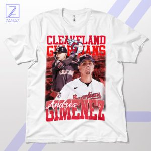 Root for Andrés Giménez with Cleveland White T-Shirt