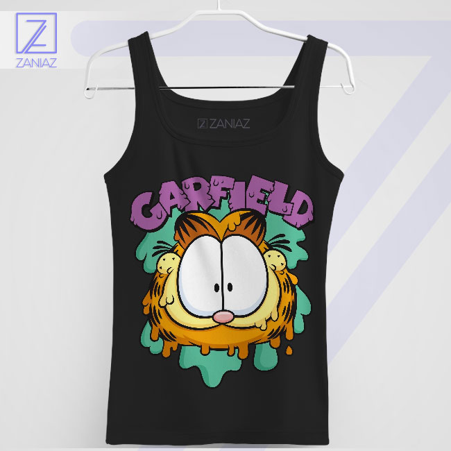 Slime-time Fun with Garfield Black Tank Top