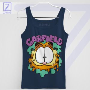 Slime-time Fun with Garfield Navy Tank Top