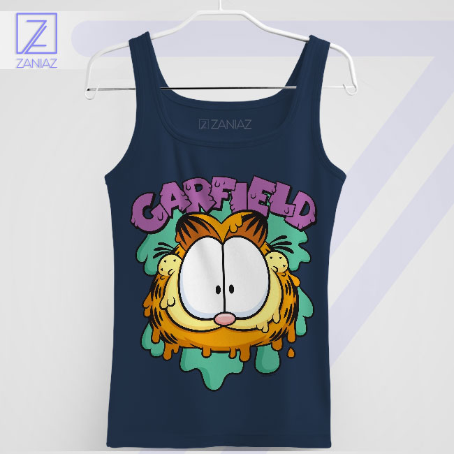 Slime-time Fun with Garfield Navy Tank Top