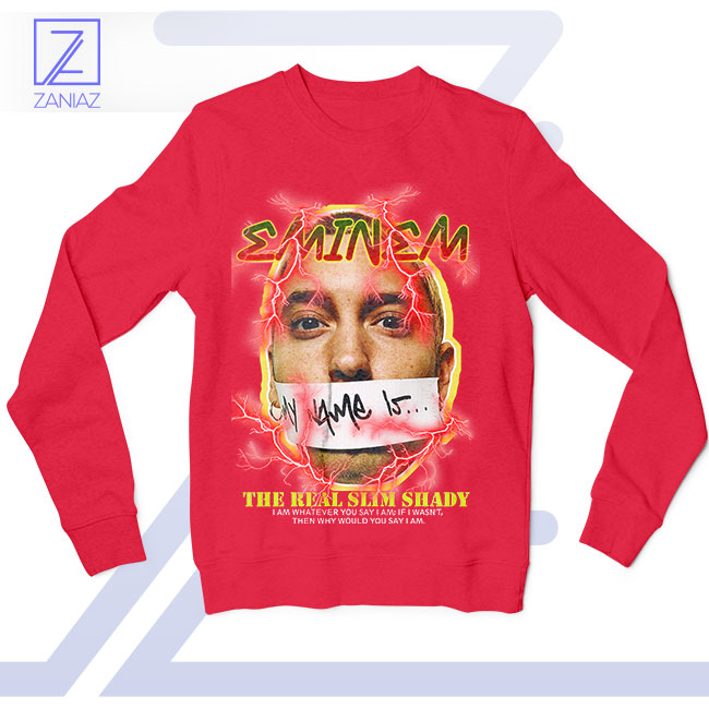Stan Style Real Slim Shady Eminem Red Sweatshirt