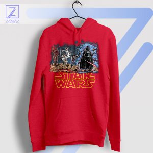 Star Wars Galactic Icons Characters Movie Red Hoodie