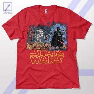 Star Wars Heroes and Villains Characters Red T-Shirt