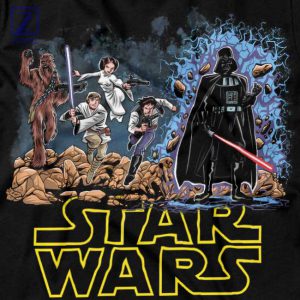 Star Wars Heroes and Villains Characters T-Shirt 2