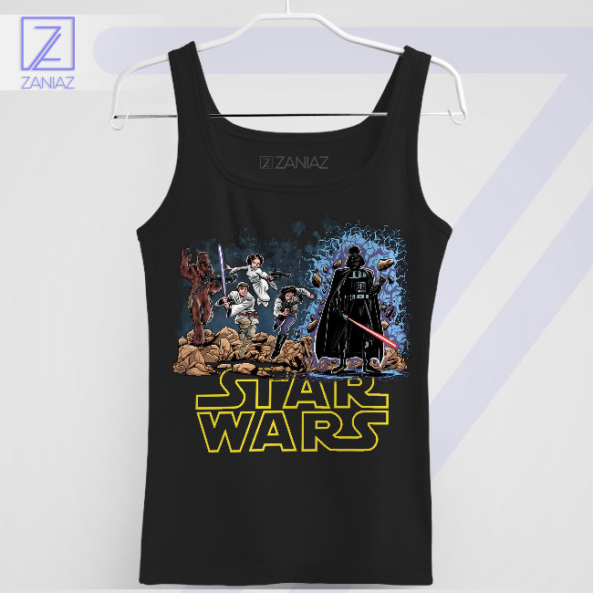 Star Wars Heroes vs Villains Retro Style Tank Top
