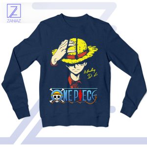 Straw Hat Captain Luffy Signature Navy Sweatshirt