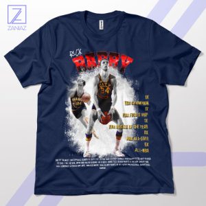 Swish Master Rick Barry Basketball Leagend Navy T-Shirt