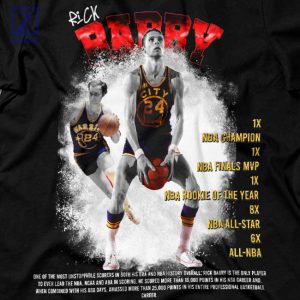 Swish Master Rick Barry Basketball Leagend T-Shirt 2