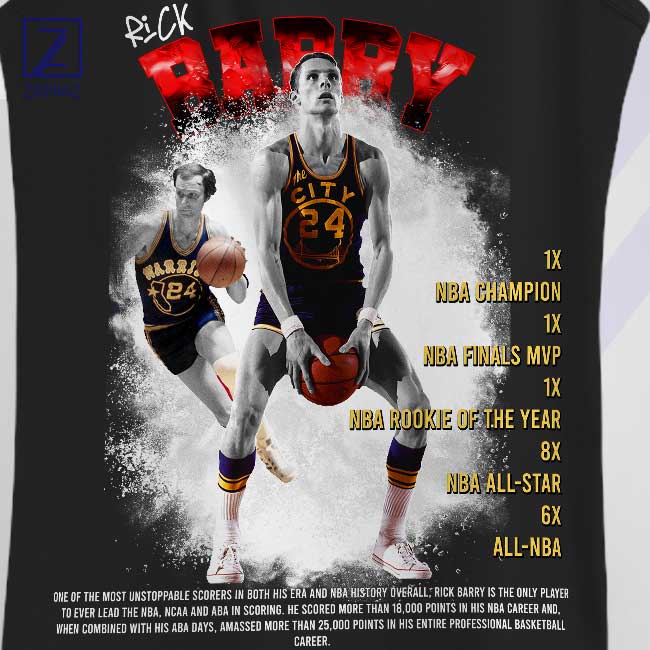 The Art of Scoring Rick Barry Basketball Tank Top 2