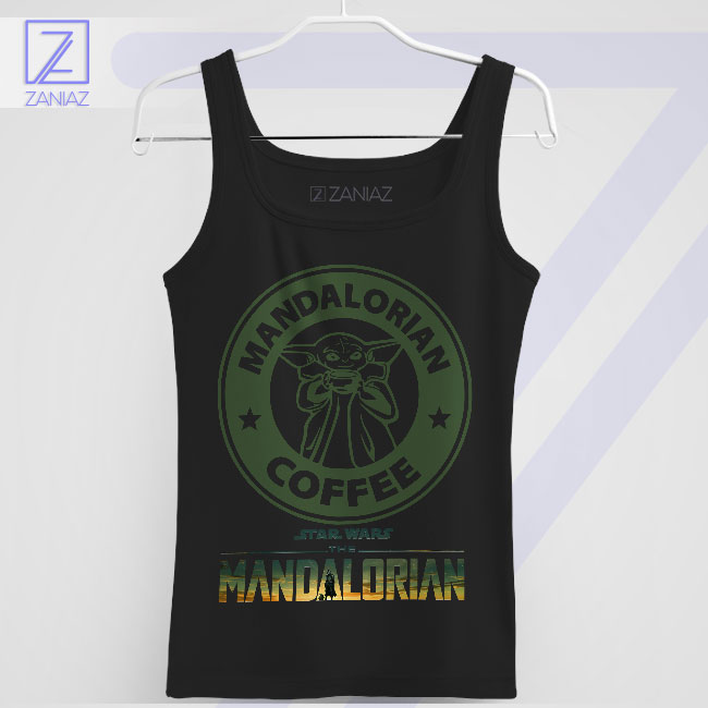 The Force Brews Strong Baby Yoda Black Tank Top