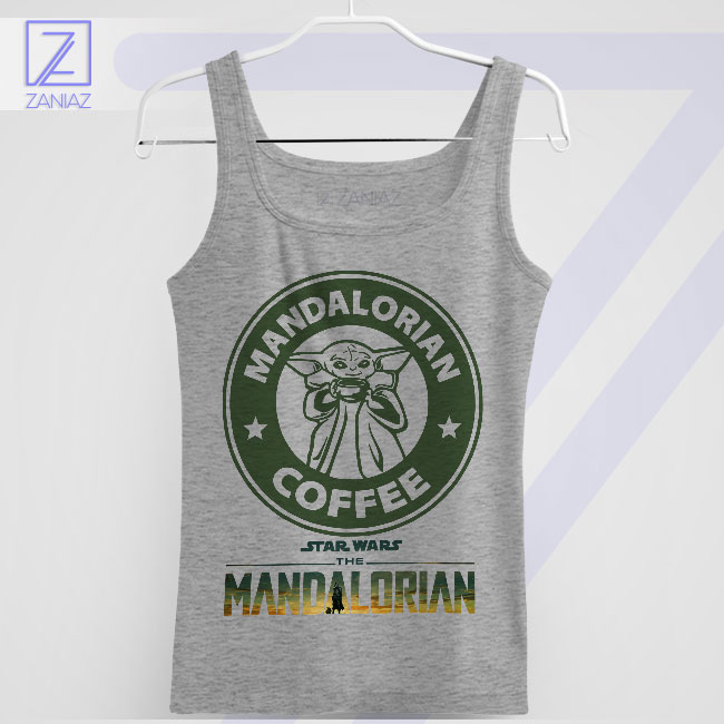 The Force Brews Strong Baby Yoda Sport Grey Tank Top