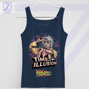 The Time Circuit Albert Einstein BTTF Navy Tank Top