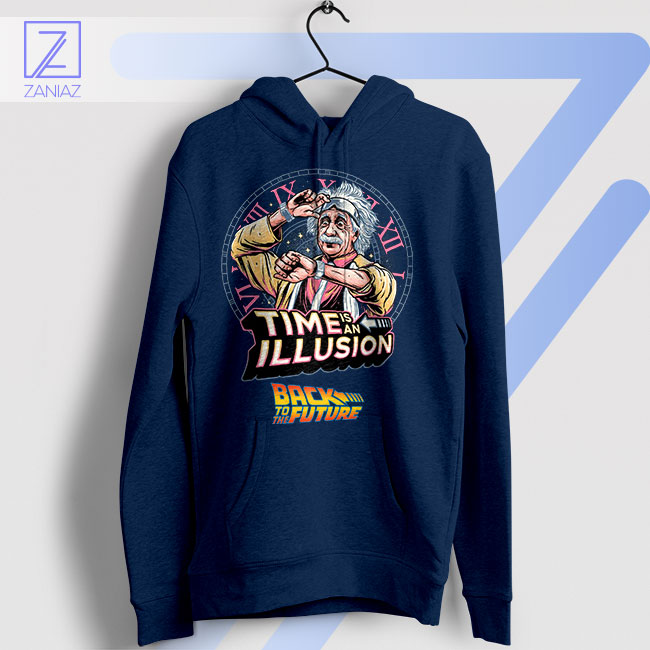 The Timeless Equation Einstein BTTF Navy Hoodie