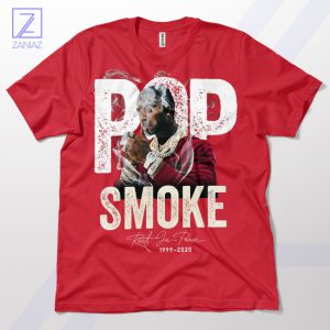 Trap Legend Tribute Pop Smoke Red T-Shirt