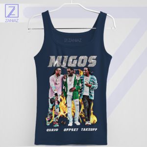 Triple Threat Style Migos Legend Navy Tank Top