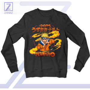 Will of Fire Naruto Uzumaki Graphic Black Sweatshirt