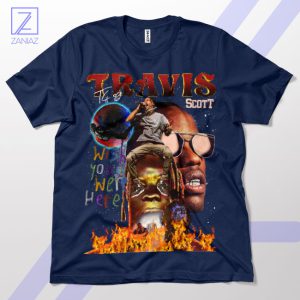 Wish You Were Here Tour Artwork Travis Navy T-Shirt