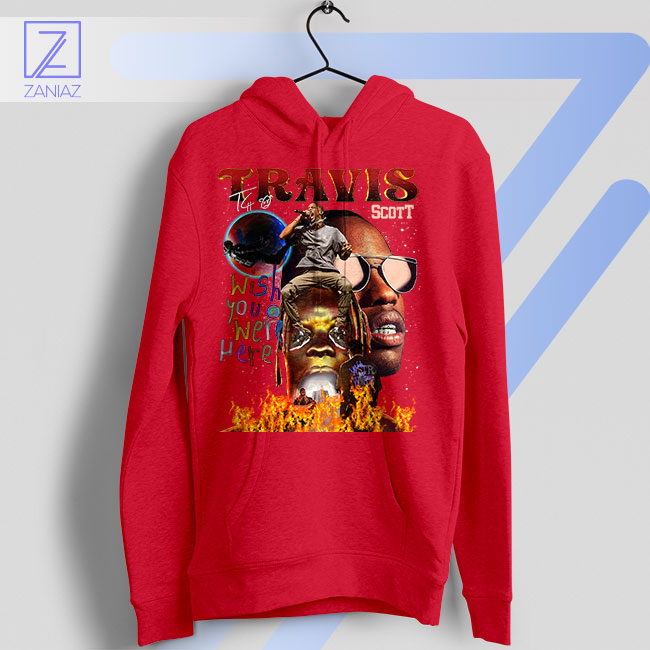 Wish You Were Here Tour Masterpiece Red Hoodie