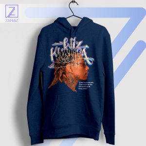 Wiz Khalifa's Life Philosophy No Regrets Navy Hoodie