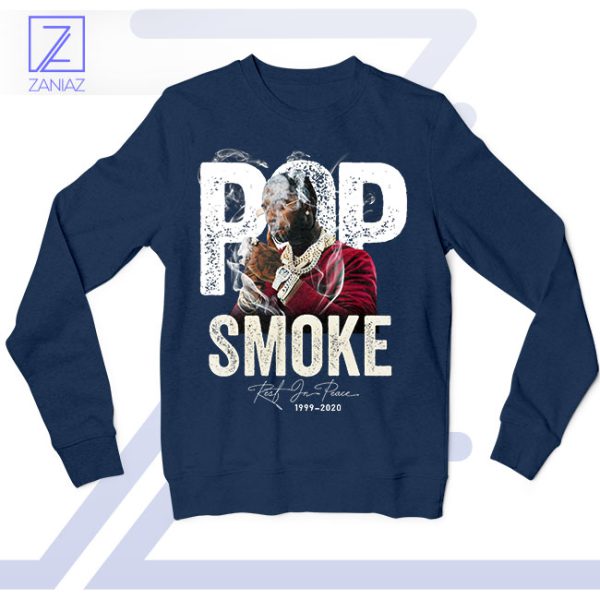 Woo Season Swag Pop Smoke Navy Sweatshirt