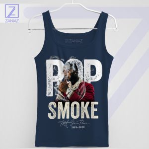 Woo Walk Icon Pop Smoke Navy Tank Top