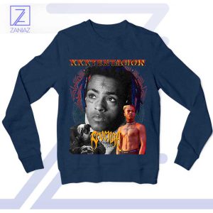 XXXTentacion Tribute Power of Revenge Navy Sweatshirt