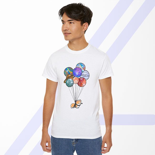 Astronaut Corgi Kids Tshirt - Cute Space Animals Youth