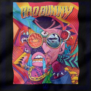 Bad Bunny Concert Poster closeup Tshirt - Puerto Rican Singer