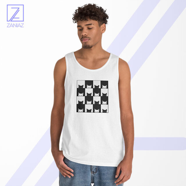 Black White Kittens Tank Top