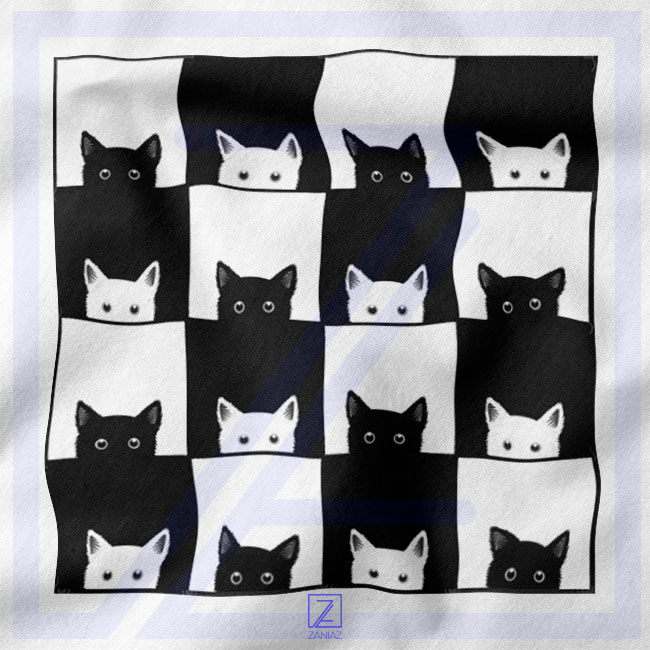 Black White Kittens closeup Tshirt - Cheap Cat Lover