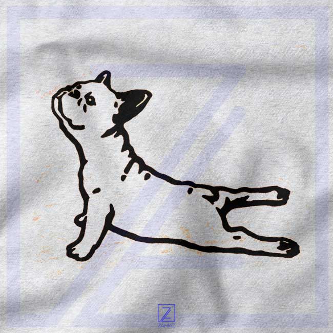 Bulldog Yoga Pose closeup Tshirt - Funny Dog Lover
