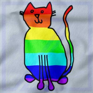 Cat Rainbow closeup Sweatshirt - Buy Funny Kitten