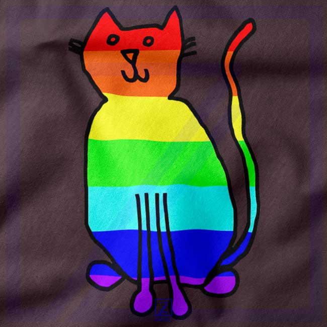 Cat Rainbow closeup Tshirt - Buy Funny Kitten
