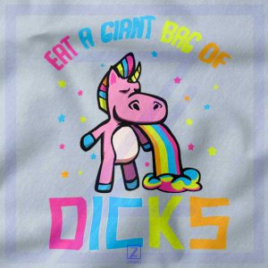 Eat A Giant Bag Of Dicks closeup Tank Top - Funny Unicorn