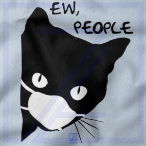 Ew People Cat Face Mask closeup Hoodie - Pandemic 2020
