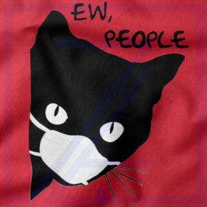 Ew People Cat Face Mask closeup Sweatshirt - Pandemic 2020