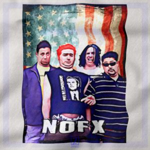 Flag America Nofx closeup Tshirt - Knight Smile Face