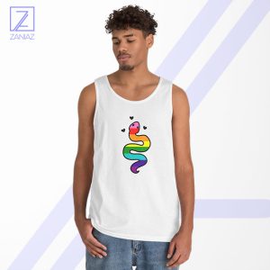Gay Pride Snake Tank Top - Rainbow Flag