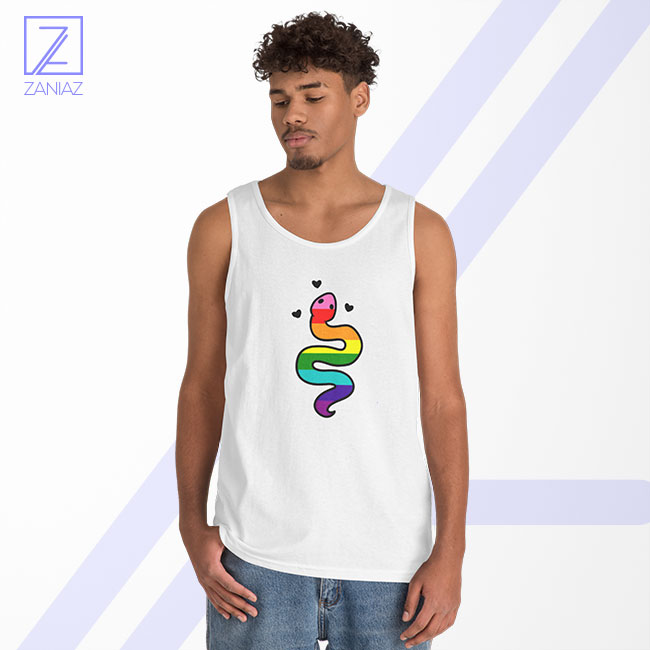 Gay Pride Snake Tank Top - Rainbow Flag